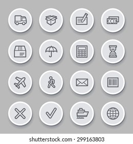 Delivery web icons set