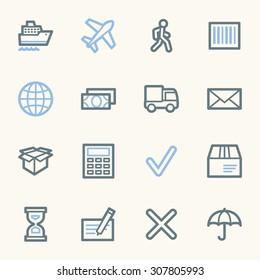 Delivery web icons set