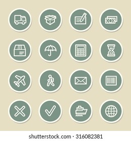 Delivery web icons set