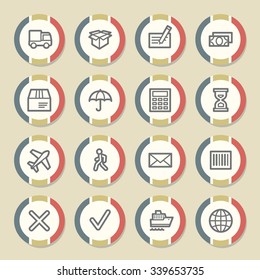 Delivery web icons set
