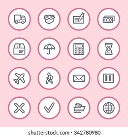 Delivery web icons set