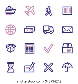 Delivery web icons set