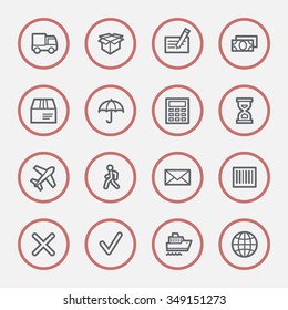Delivery web icons set