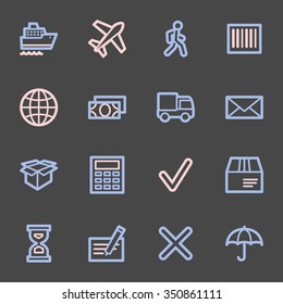 Delivery web icons set
