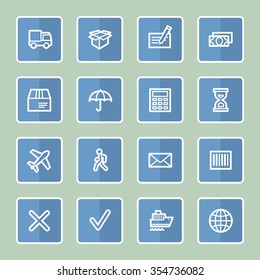 Delivery web icons set