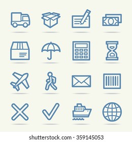 Delivery web icons set