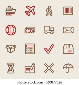 Delivery web icons set