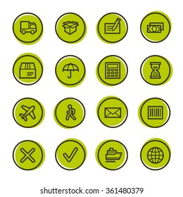 Delivery web icons set