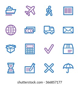 Delivery web icons set