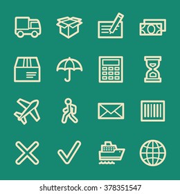 Delivery web icons set