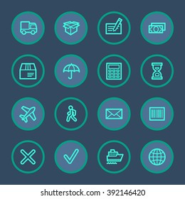 Delivery web icons set