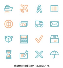 Delivery web icons set