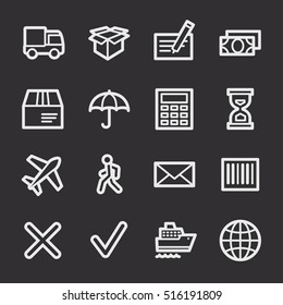 Delivery web icons set