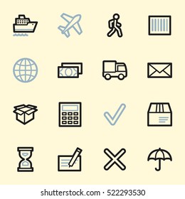 Delivery web icons set