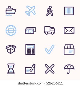 Delivery web icons set