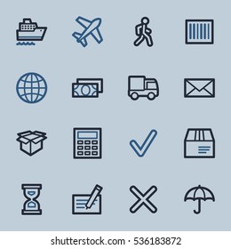 Delivery web icons set