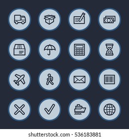 Delivery web icons set
