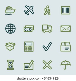 Delivery web icons set