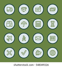 Delivery web icons set