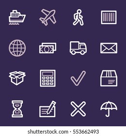 Conjunto de ícones da Web de entrega