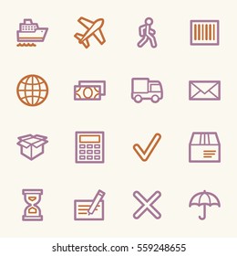 Delivery web icons set