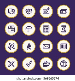 Delivery web icons set