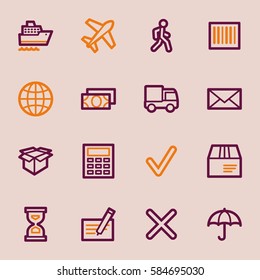 Delivery web icons set