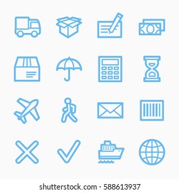 Delivery web icons set