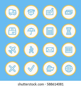 Delivery web icons set