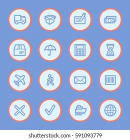 Delivery web icons set