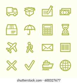 Delivery web icons set