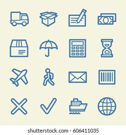Delivery web icons set