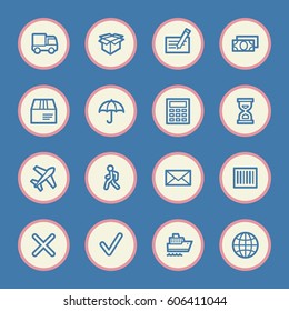 Delivery web icons set