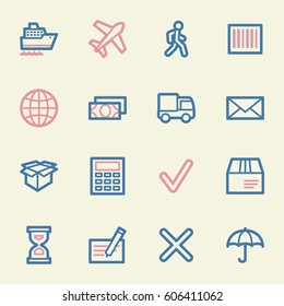 Juego de iconos web de entrega