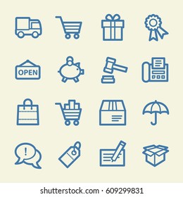 Delivery web icons set