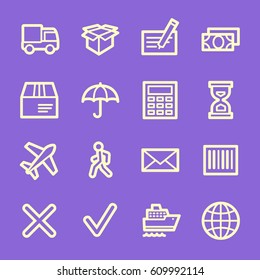 Juego de iconos web de entrega