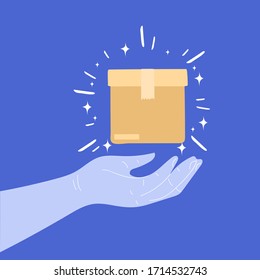 Banner del sitio web de entrega en estilo vectorial de ilustración plana