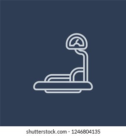 Delivery Weighing icon. Delivery Weighing linear design concept from Delivery and logistic collection. Simple element vector illustration on dark blue background.