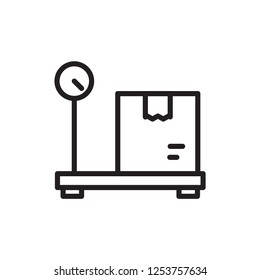 delivery weighing icon vector design line style