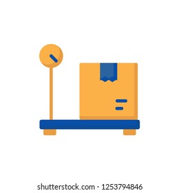 delivery weighing icon vector design. flat icon