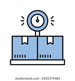 Icono de pesaje vector ilustración de trazos