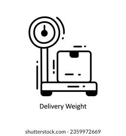 Delivery Weight doodle Icon Design illustration. Logistics and Delivery Symbol on White background EPS 10 File