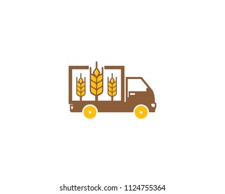 Delivery Wheat Icon Logo Design Element