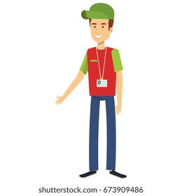 delivery worker avatar character