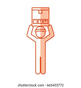 delivery worker with box avatar character