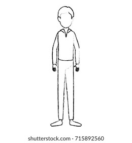 delivery worker with cap uniform