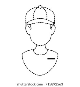 delivery worker with cap uniform