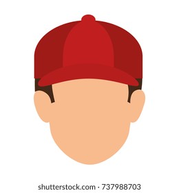 delivery worker with cap uniform