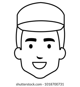 delivery worker head avatar character