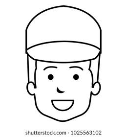 delivery worker head avatar character